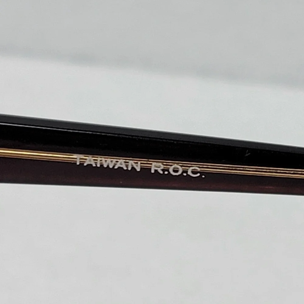 Vintage 1980s Oversized Sunglasses Black Flat Top Brow Tortoise Shell Taiwan ROC